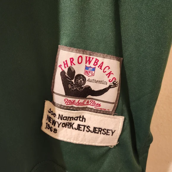 NFL Mitchell & Ness New York Jets Joe Namath Throwback Jersey Size 50 - Picture 4 of 7